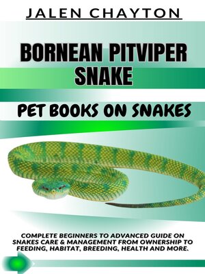 cover image of BORNEAN PITVIPER SNAKE  PET BOOKS ON SNAKES